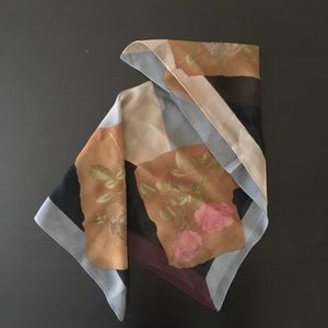 Halston Printed Square Silk Scarf